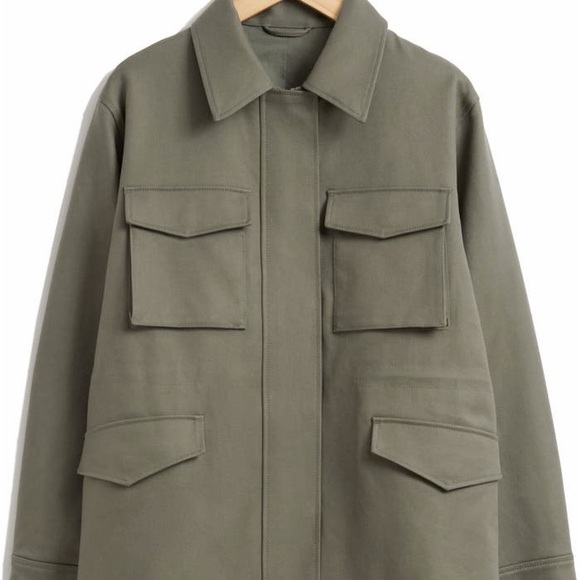 & Other Stories Oversized Drawstring Utility Jacket - Picture 4 of 10